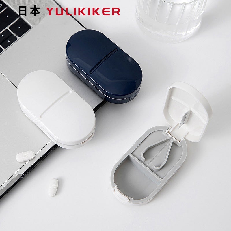 صندوق تخزين أقراص دوائية منزلي صغير لقص الأدوية اليابانية، أداة قص الأدوية المحمولة، صندوق دواء محمول - Image 4